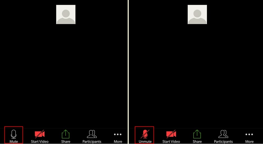 Mute and unmute in Zoom