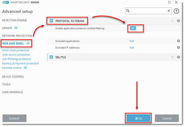 Protocol Filtering