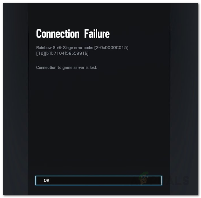 Rainbow Six Siege conection error