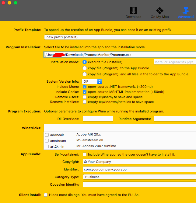 Run Windows Softwares On macOS wine method