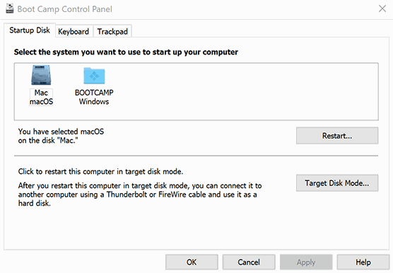 Run Windows Softwares On macOS bootcamp settings