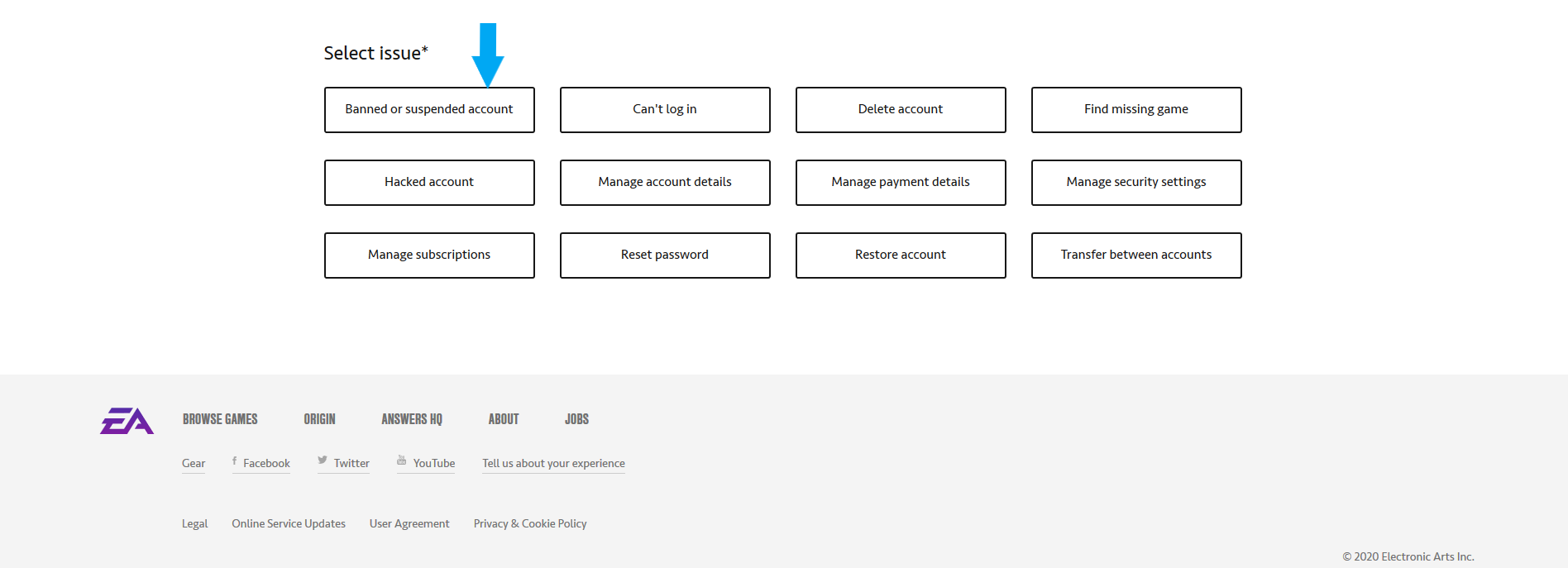 Banned перевод на русский. EA account payments methods.