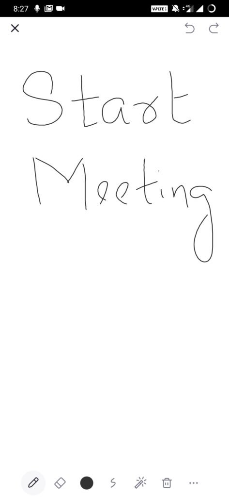 Zoom Meetings draw on whiteboard