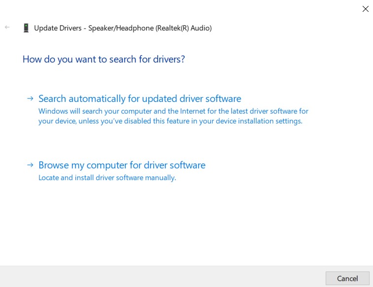 automatic update sound driver windows