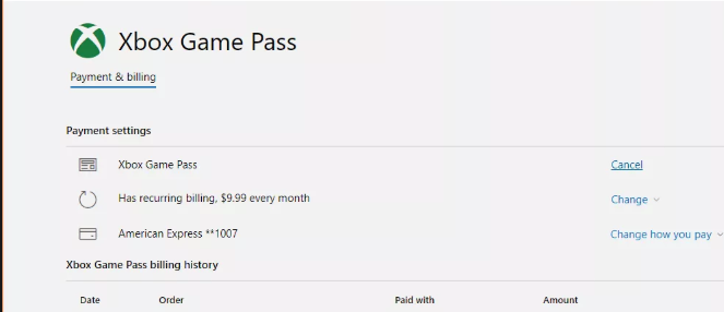 cancel xbox game pass sub