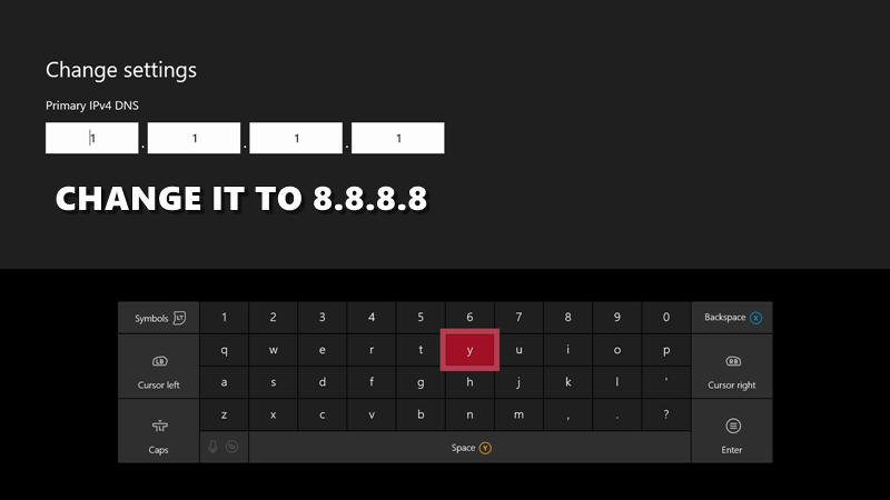 change dns xbox