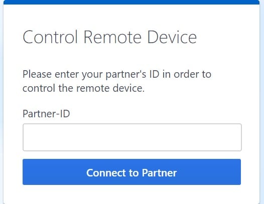 TeamViewer Enter Partner ID