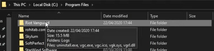 delete system vanguard files