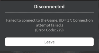 error code 279