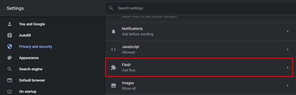 flash plugin not supported