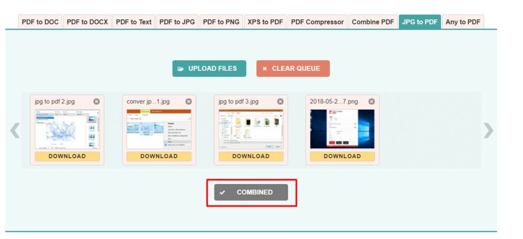 how to convert images to a single pdf file