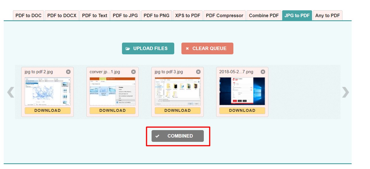 Как конвертировать много изображений в один PDF-файл?