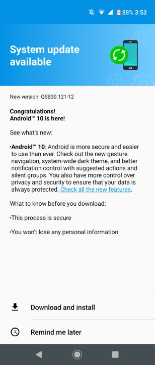 moto one action android 10