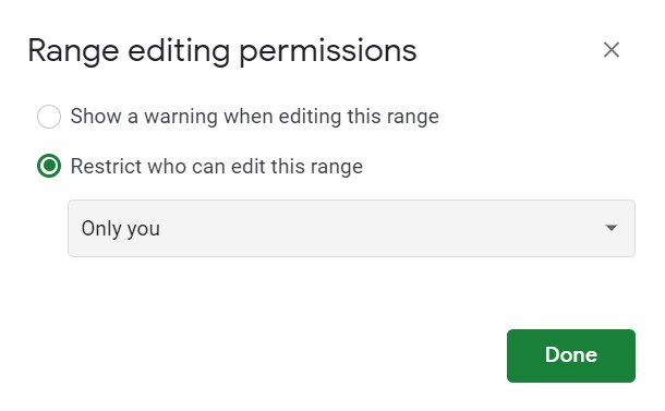 permissions google sheets