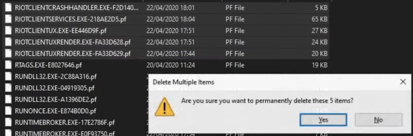 prefetch files