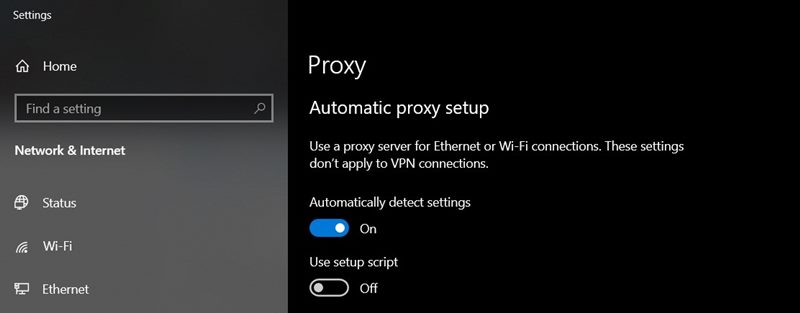 proxy fix firefox error