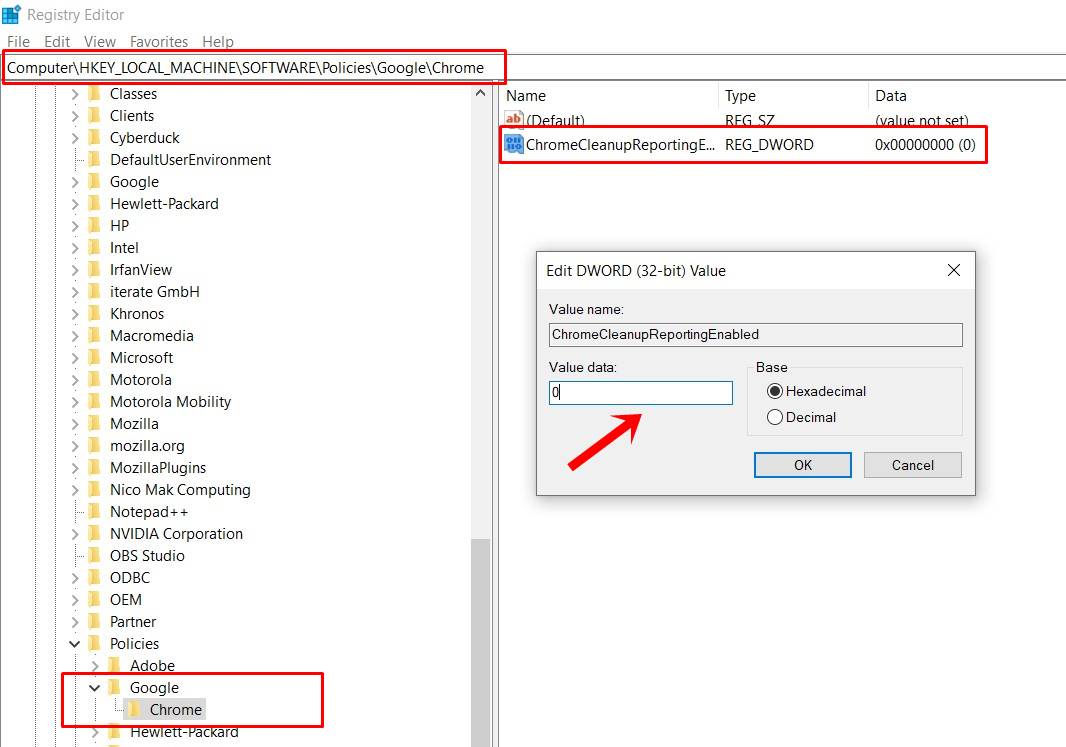 registry editor
