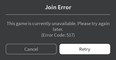 roblox error 517 fix