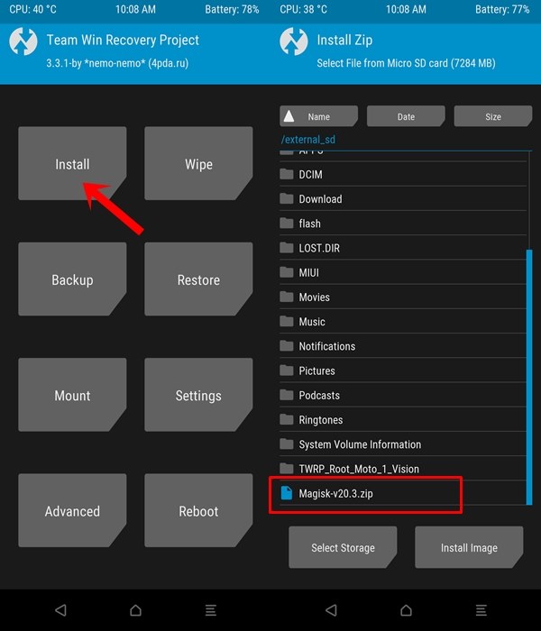 root twrp