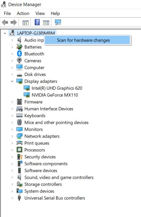 scan hardware changes