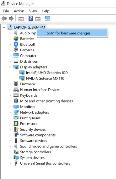 scan hardware changes