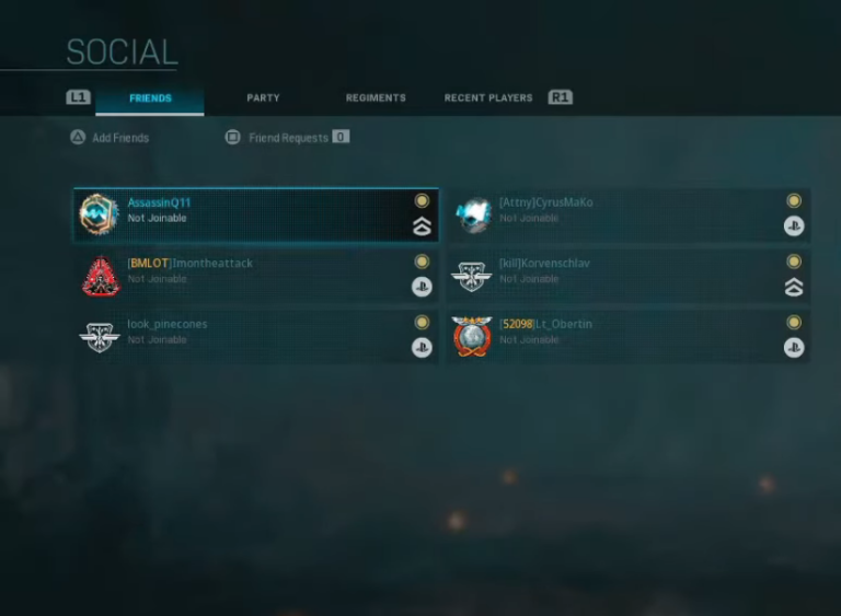 warzone friends list not working warzone friends list not working