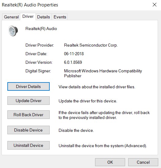 uninstall driver