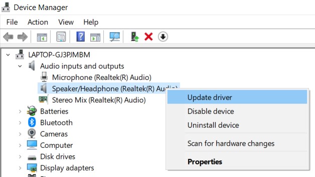 update sound driver windows