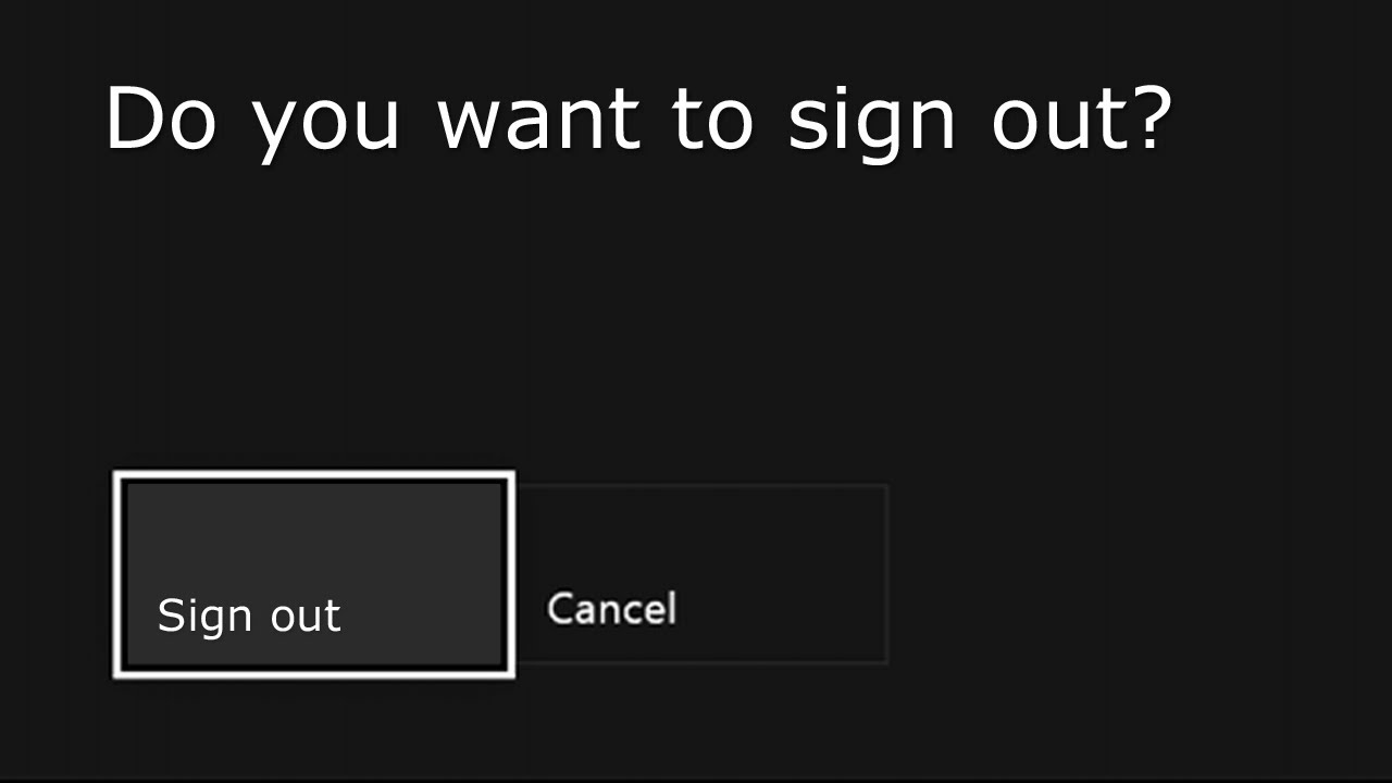 xbox sign out