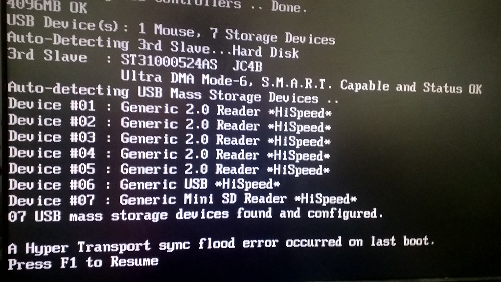 How to fix hyper transport sync flood error