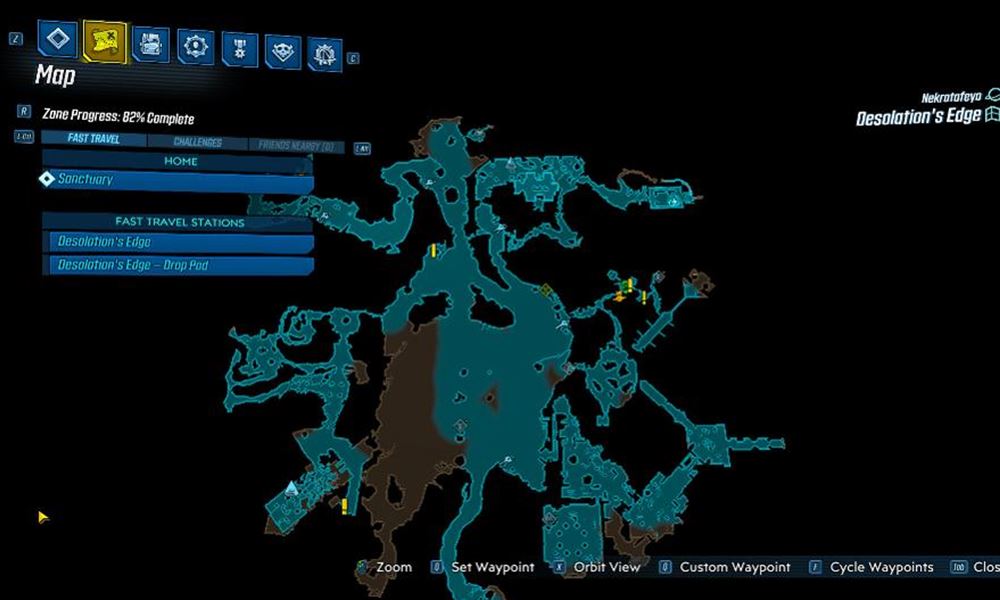 Руины тазендира borderlands 3 карта