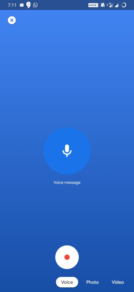 Google Duo Voice Note
