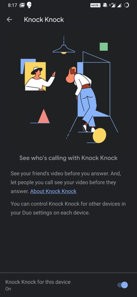 Google Duo Tips: Enable Knock Knock feature