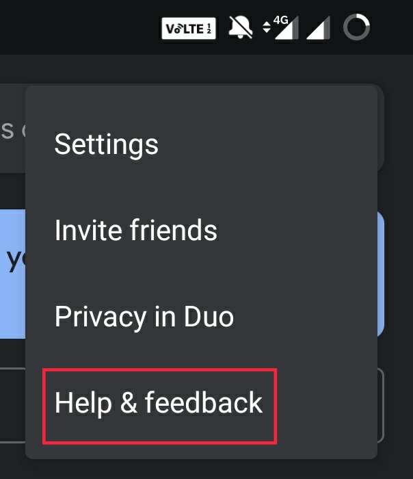 Google Duo Help & Feedback