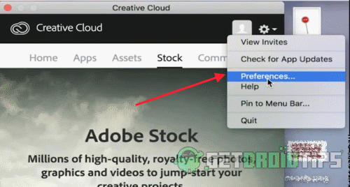 Disable File Sync for Adobe Creative Cloud