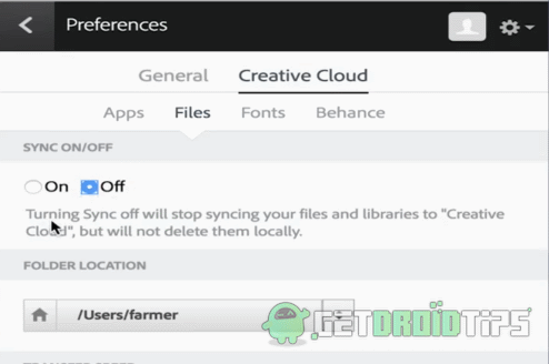 How to Disable File Sync for Adobe Creative Cloud