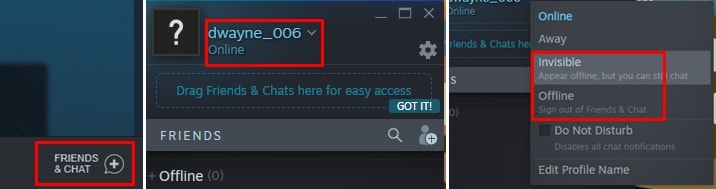 How to Appear Offline or Invisible on Steam