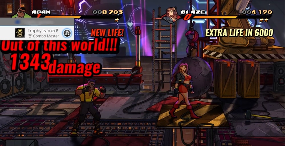Combo Master Trophy in Streets of rage 4