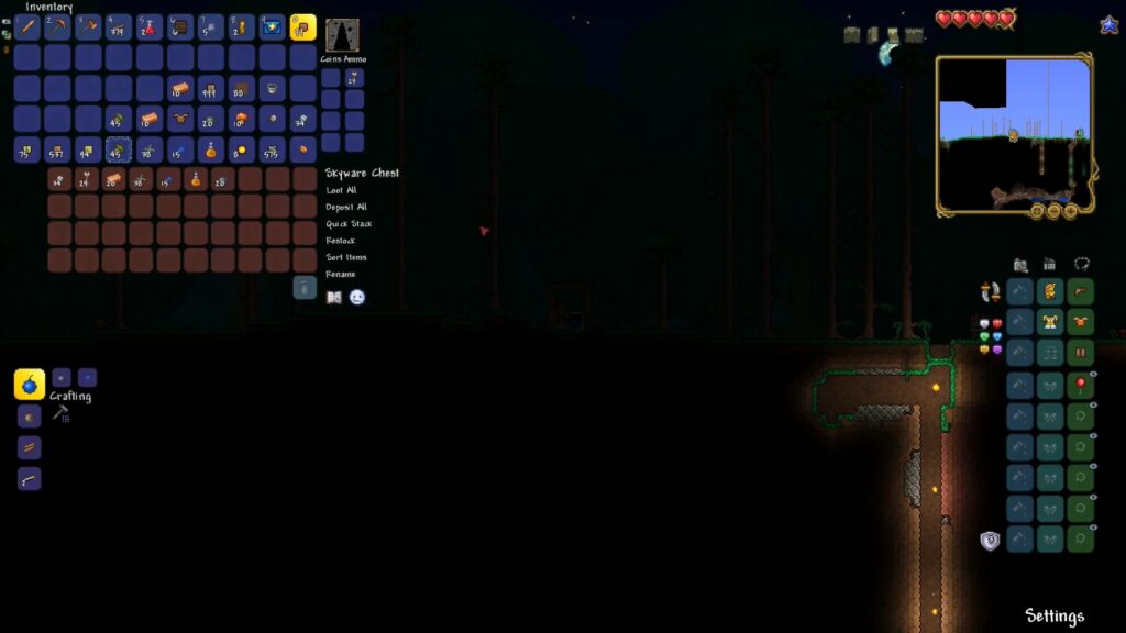 Terraria Gold Chest Glitch! 