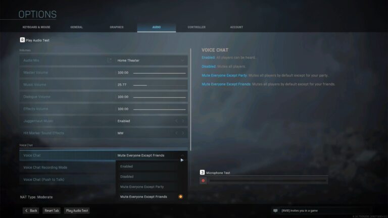 how to mute voice chat in warzone