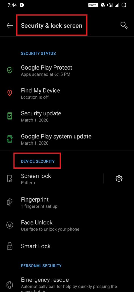 Android Device Security