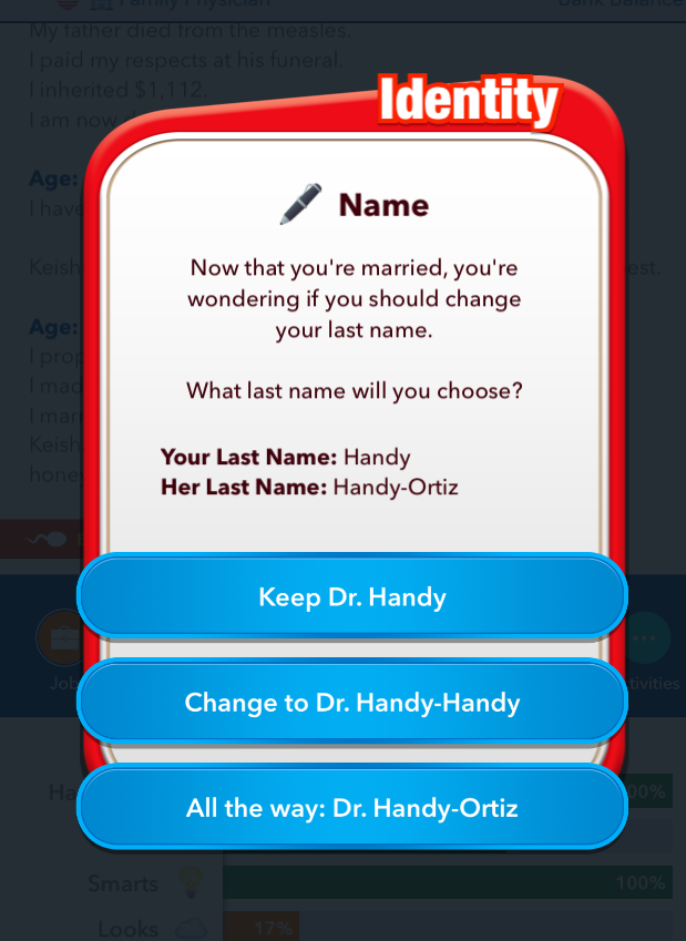 change identity bitlife