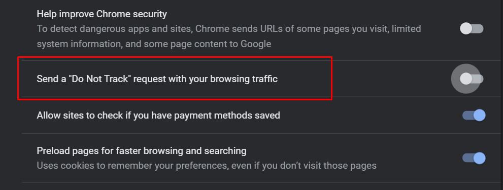 do not track chrome