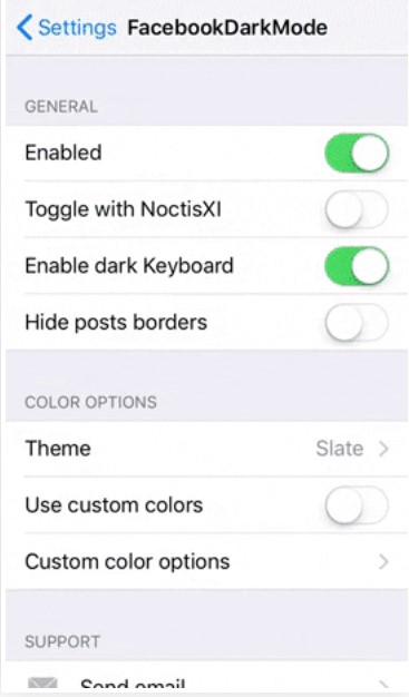 facebook dark mode tweak