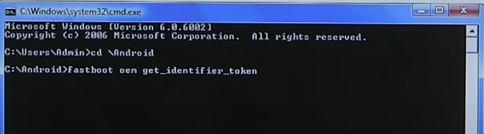 htc unlock token command