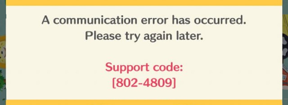 Animal Crossing: Communication Error