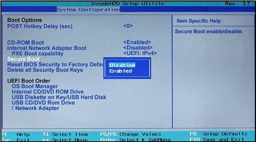 secure-boot-disable