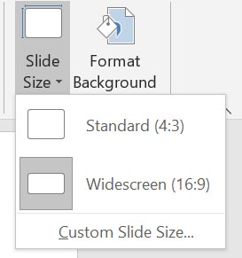 Change slide size