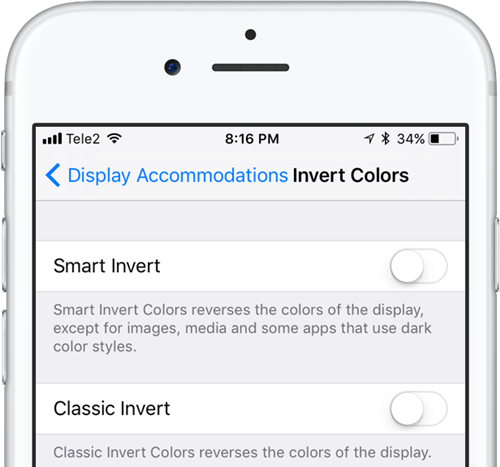 smart invert ios