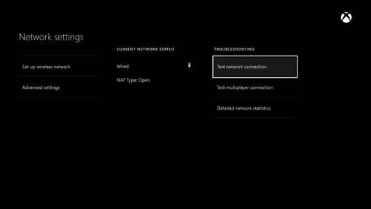 test network Xbox error